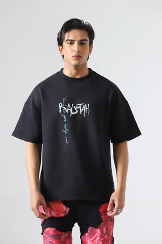 "Is this it?" black T-shirt