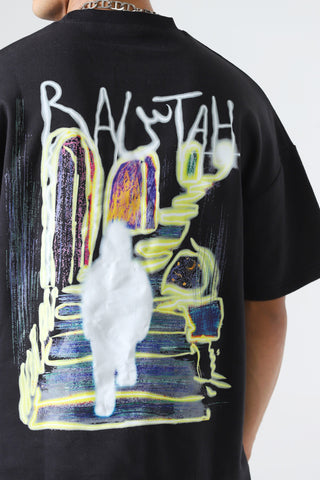 "Is this it?" black T-shirt