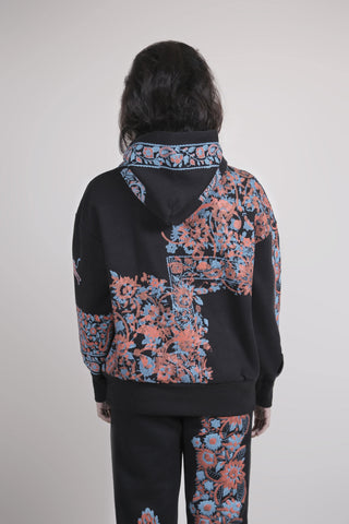 Psychedelic Block-Print Hoodie - Rastah