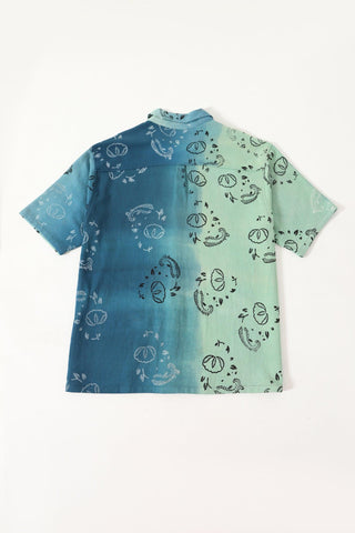 BLOCKPRINTED TIE-DYE SHIRT - Rastah