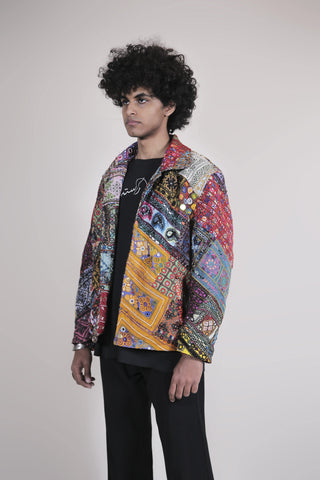 Embroidered Patchwork Jacket - Rastah