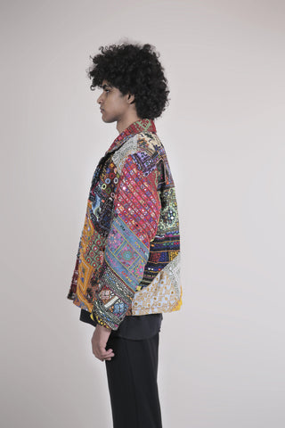 Embroidered Patchwork Jacket - Rastah