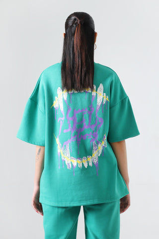 "The introspective vampire" sea green T-shirt