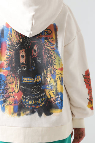 "Hamesha thaka howa" beige hoodie