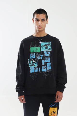 "INTO THE MIND" HAND PRINTED SWEATSHIRT - Rastah