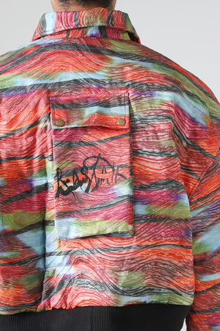 "Waves of love" quilted bomber