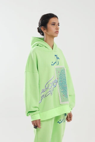 "THE WATCHMAN" NEON GREEN HOODIE - Rastah