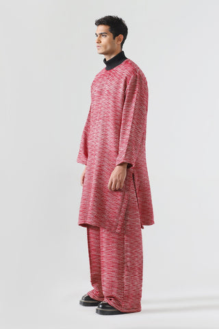 "Talaash" handwoven mock neck kameez