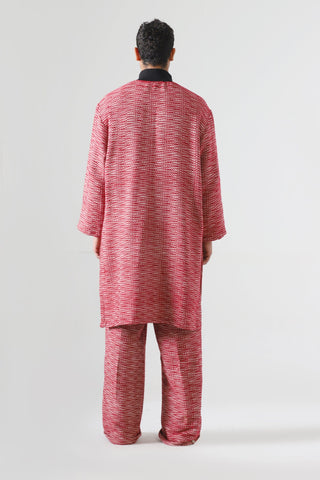 "Talaash" handwoven mock neck kameez