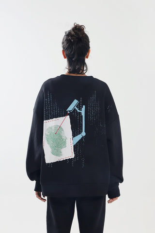 "INTO THE MIND" HAND PRINTED SWEATSHIRT - Rastah