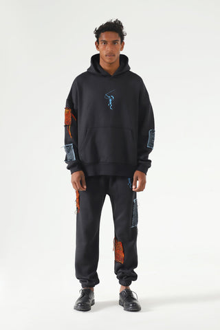 Graffiti screen printed hoodie