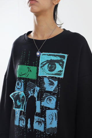 "INTO THE MIND" HAND PRINTED SWEATSHIRT - Rastah