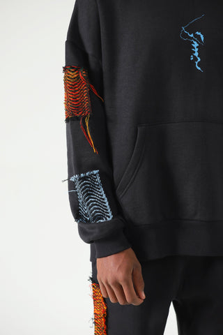 Graffiti screen printed hoodie