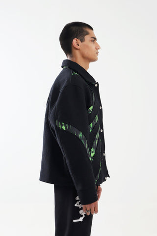 HANDWOVEN PORTAL DENIM JACKET - Rastah