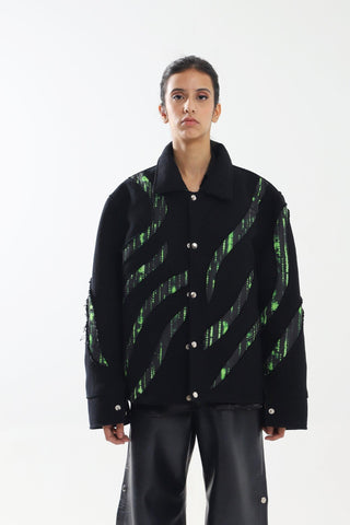 HANDWOVEN PORTAL DENIM JACKET - Rastah