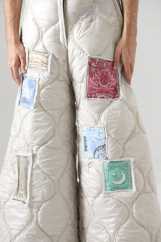 Quilted stamp trousers