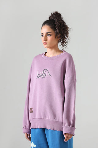 "The feeling is mutual" lavender sweatshirt