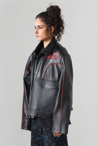 "Dil ki awaz" black leather jacket