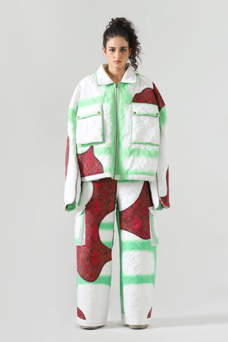 "Cloudy love" quilted jacket