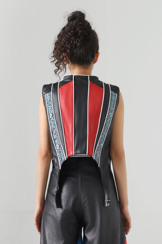 "After hours" leather vest