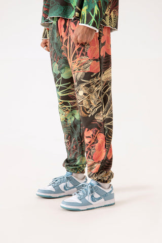 JUNGLE PRINTED FLEECE SWEATPANTS - Rastah