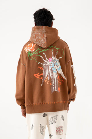 COLORS OF REBIRTH - BROWN HOODIE - Rastah