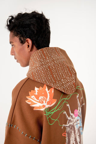 COLORS OF REBIRTH - BROWN HOODIE - Rastah