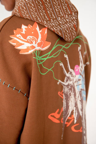 COLORS OF REBIRTH - BROWN HOODIE - Rastah