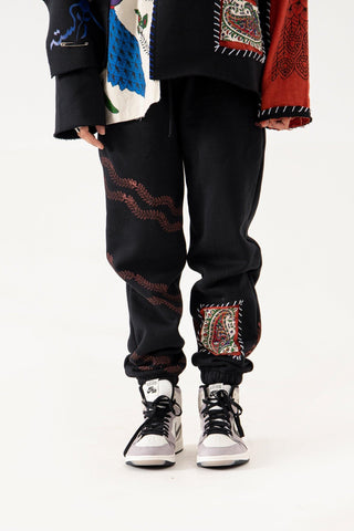 MUTATION HOODIE BLOCKPRINT SWEATPANTS - Rastah