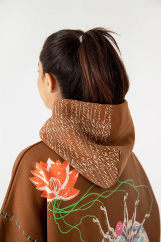 COLORS OF REBIRTH - BROWN HOODIE - Rastah