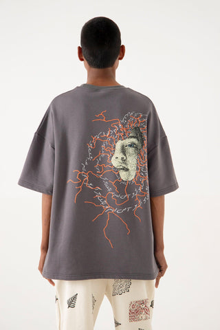 "I AM NOBODY" GREY T-SHIRT - Rastah
