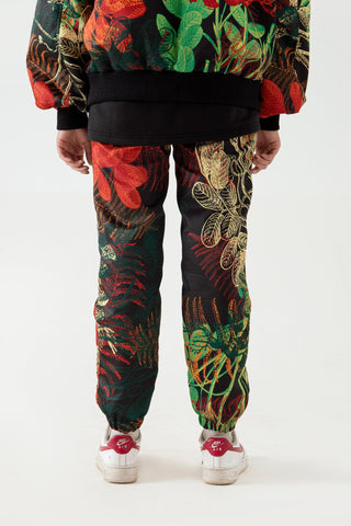 JUNGLE PRINTED SATIN SWEATPANTS - Rastah