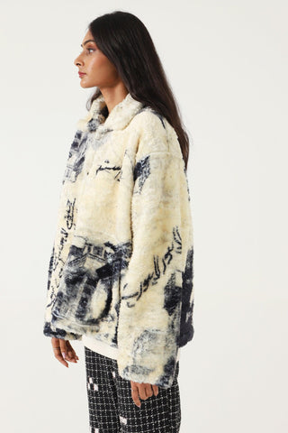 "FROM LAHORE WITH LOVE" SHERPA JACKET - Rastah