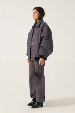 HANDWOVEN OVERSIZED BOMBER - Rastah