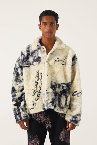 "FROM LAHORE WITH LOVE" SHERPA JACKET - Rastah