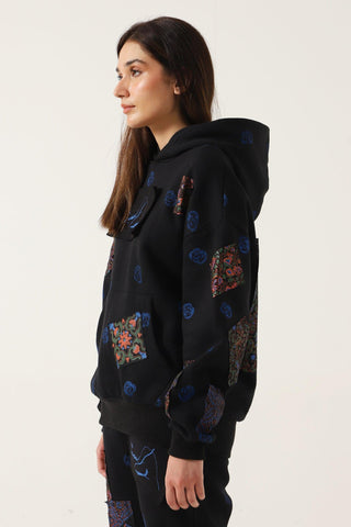 BLOCK PRINT PATCHWORK HOODIE "VERSION 4" - Rastah