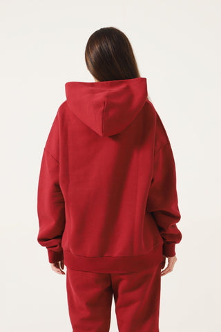 MAROON LOGO HOODIE - Rastah