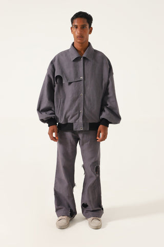 HANDWOVEN OVERSIZED BOMBER - Rastah