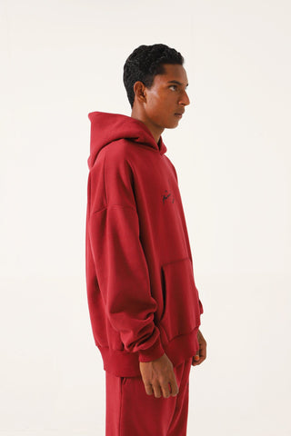 MAROON LOGO HOODIE - Rastah