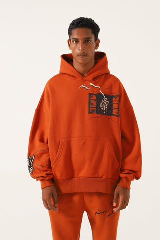"ENLIGHTENMENT" RUST HOODIE - Rastah