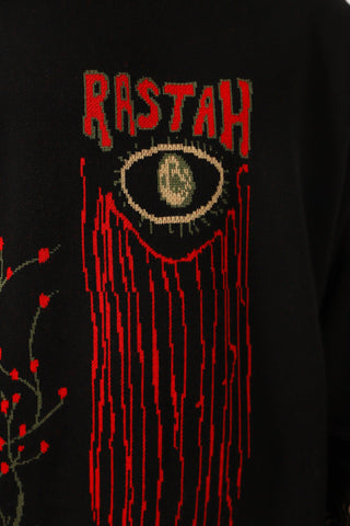 "WHAT WE SEE" JACQUARD KNIT SWEATSHIRT - Rastah