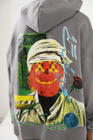 "SAJAN RUS GAYE" SMOKE GREY HOODIE - Rastah