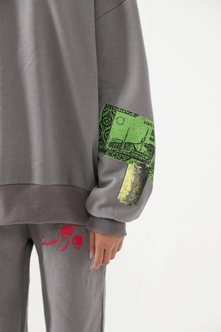 "SAJAN RUS GAYE" SMOKE GREY HOODIE - Rastah