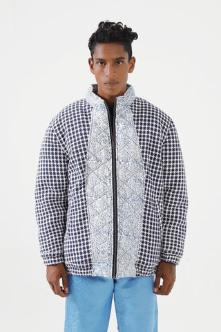 BLOCK PRINTED PUFFER JACKET - Rastah