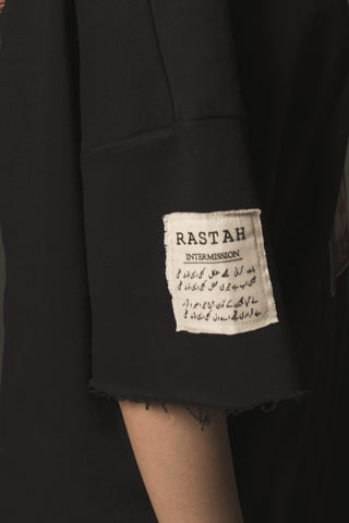 Hand Crafted Unisex Black Mughal Emperor T-Shirt (Cropped Fit) - Rastah
