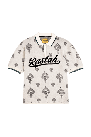 Rastah jacquard knit polo