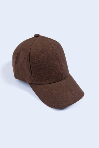 Brown Textured Adjustable Baseball Cap