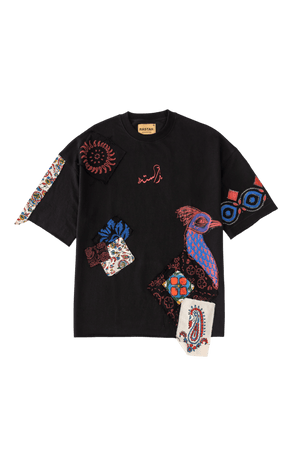 "The gaze" patchwork T-shirt