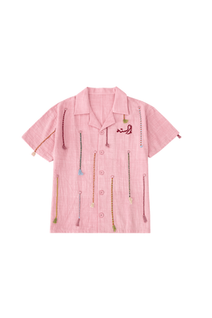 “Chamakdar resham” button-down