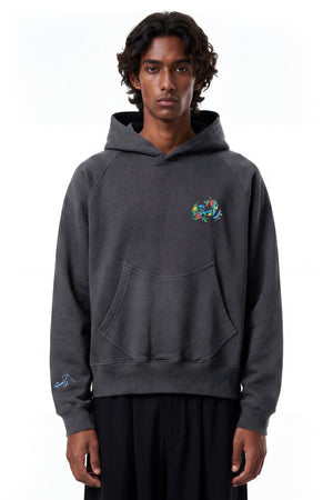 Grey postcard hoodie